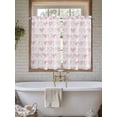 thumbnail image 4 of Valentine's Day 2 Panel Kitchen Curtains for Windows, Valentines Pink Love Heart Romantic Bathroom Privacy Curtain, Home Décor Window Treatment for Bedroom/Living Room 55"x45", 4 of 6