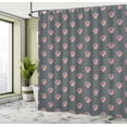 thumbnail image 4 of Ambesonne Seashells Shower Curtain, Graphic Plain Seashells, 69"Wx70"L, Grey and Pastel Pink, 4 of 4
