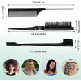 thumbnail image 3 of 4 Pcs Bounce Curl Defining Brush Comb Set, Slick Back Hair Brush, Bounce Curly Hair Defining Brush, with Edge Brush, Bristle Brush, Rat Tail Comb, for Shaping and Defining Curls, Curl Separation, 3 of 6