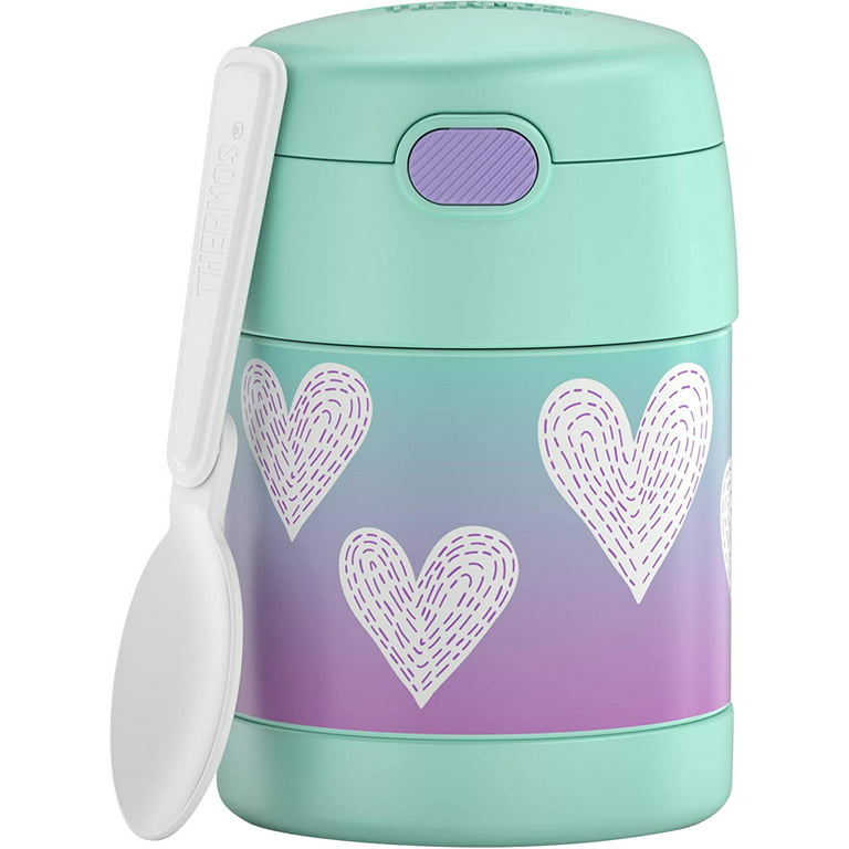 Thermos 10 oz. Kid's Funtainer Insulated Stainless Food Jar - Purple Hearts  