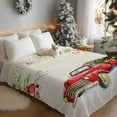 thumbnail image 3 of Christmas Flannel Blanket for Bed,Travel and Camping, Red Truck Winter Snowflakes Cardinal Bird Super Soft Cozy Blanket for All Seasons 30"x40", 3 of 9