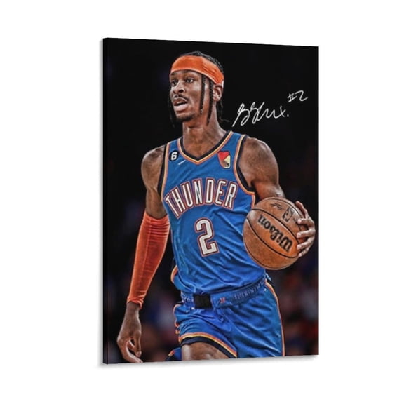 Shai Gilgeous Alexander Canvas Poster Art Poster Canvas Painting Decor Wall Print Photo Gifts Home Modern Decorative Posters 24x36inch(60x90cm)