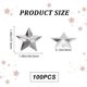 thumbnail image 2 of 100 estrellas de metal galvanizado de 1,5 pulgadas, estilo rústico vintage, plateadas, primitivas, tridimensionales, para árbol de Navidad., 2 of 9