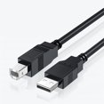 thumbnail image 1 of Replacement USB B Printer Cable USB2.0 Scanner Cord Compatible with Printer, Fax Machine, Decoder, Altimeter, Scanner, All-in-One Machine, Electronic Organ-6.6FT, 1 of 7