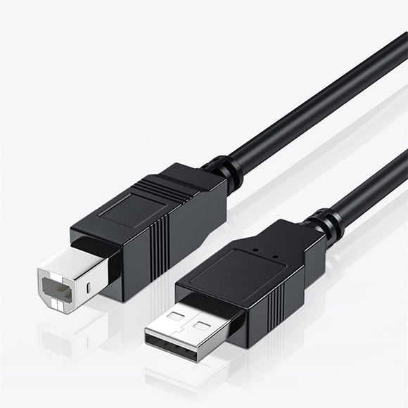 Câble de Remplacement USB B pour Imprimante, Cordon de Scanner USB2.0 Compatible avec Imprimante, Fax, Décodeur, Altimètre, Scanner, Tout-en-un, Organ Électronique-6.6 Pieds