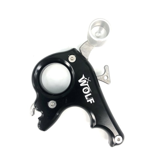 Equipo de tiro con arco robusto thumb compuesto accesorios de arco de la muñeca correa dispensador abrazadera cabezal alta sensibilidad caza liberación ayuda negro Advancent OD011037-01