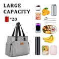 thumbnail image 4 of Holuxer Large Women Lunch Bags for Work, Insulated Adult Lunch Box for Womens, Leakproof Cooler Lunch Tote Bag with Storage Pocket. Reusable Lunch Coolers Purse for Work Picnic Hiking 14L, Stripe, 4 of 7