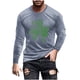 thumbnail image 2 of Blusas y camisas de manga larga y cuello redondo para hombre, camisetas casuales con estampado de moda y cuello redondo, blusas de licra de manga corta para hombre., 2 of 5