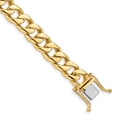thumbnail image 3 of 14K Solid Yellow Gold 9.7mm Curb Link Chain Bracelet, 3 of 5