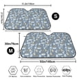 thumbnail image 3 of Kdxio Blue Bathroom Print Windshield Sun Shade,UV Rays and Sun Heat Protection,Sunshade for Car Windshield,Car Shade Front Windshield - Small, 3 of 6