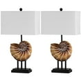 thumbnail image 1 of Safavieh Lighting collection Nautilus Shell Lt Brun Lampe de Table de 28 Pouces (Lot de 2), 1 of 5