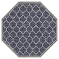 thumbnail image 3 of JONATHAN Y SANTA MONICA 5' Octagon Area Rug, Trebol Moroccan Trellis Textured Weave - Navy/Gray, SMB109D-5TGN, 3 of 5