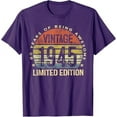 thumbnail image 3 of Vintage 1945 Limited Edition 80-Year-Old Gift 80th Birthday Awesome T-Shirt Grandpa Grandma B-day Present Fashion Saying Tee Top, 3 of 6