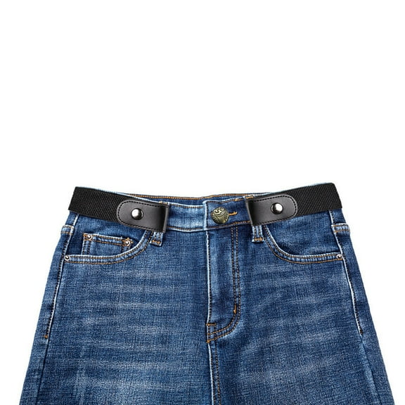 HOMEMAXS Slim Belt Invisible Elastic Belts for Jeans Men and Women Black