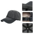 thumbnail image 4 of BOOYOU Unisex Vintage Washed Denim Baseball Cap Blank Casquette Adjustable Snapback Hat, 4 of 15