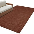 thumbnail image 2 of Dark Brown 4x6 Area Rugs, Farmhouse Burlap Solid Brown Color Modern Linen Texture Non-Skid Rubber Backing Large Rectangle Rugs - Living Room Bedroom Home Office, Indoor Floor Mat Carpets Washable Rug, 2 of 9