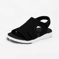 thumbnail image 6 of Womens Mesh Breathable Sandals Wedge Heel Open Toe Hook and Loop Sandals Slippers Light Comfortable Walking Shoes, 6 of 12