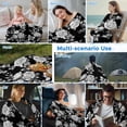 thumbnail image 5 of Black Rose Cooling Blanket,Lightweight Breathable Summer Throw Blanket with Double Sided Cold Effect,Vintage Pastoral Botanical Floral Leaves Vines Picnic Blankets Bed Sheet for Hot Sleepers 40"x60", 5 of 8