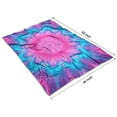 thumbnail image 4 of Pink Blue Tie Dye Flower Pattern Blanket,Comfortable Soft Lamb Wool Throw Blanket,All Season,Warm Lightweight Blankets for Sofa Bed Couch Living Room Chair,40"x50", 4 of 4