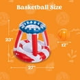 thumbnail image 4 of Joyfy Inflatable Pool Floats Set American Flag Volleyball Net & Basketball Hoops, Summer Swimming Pool Game Toy for Adults & Kids, 4 of 8