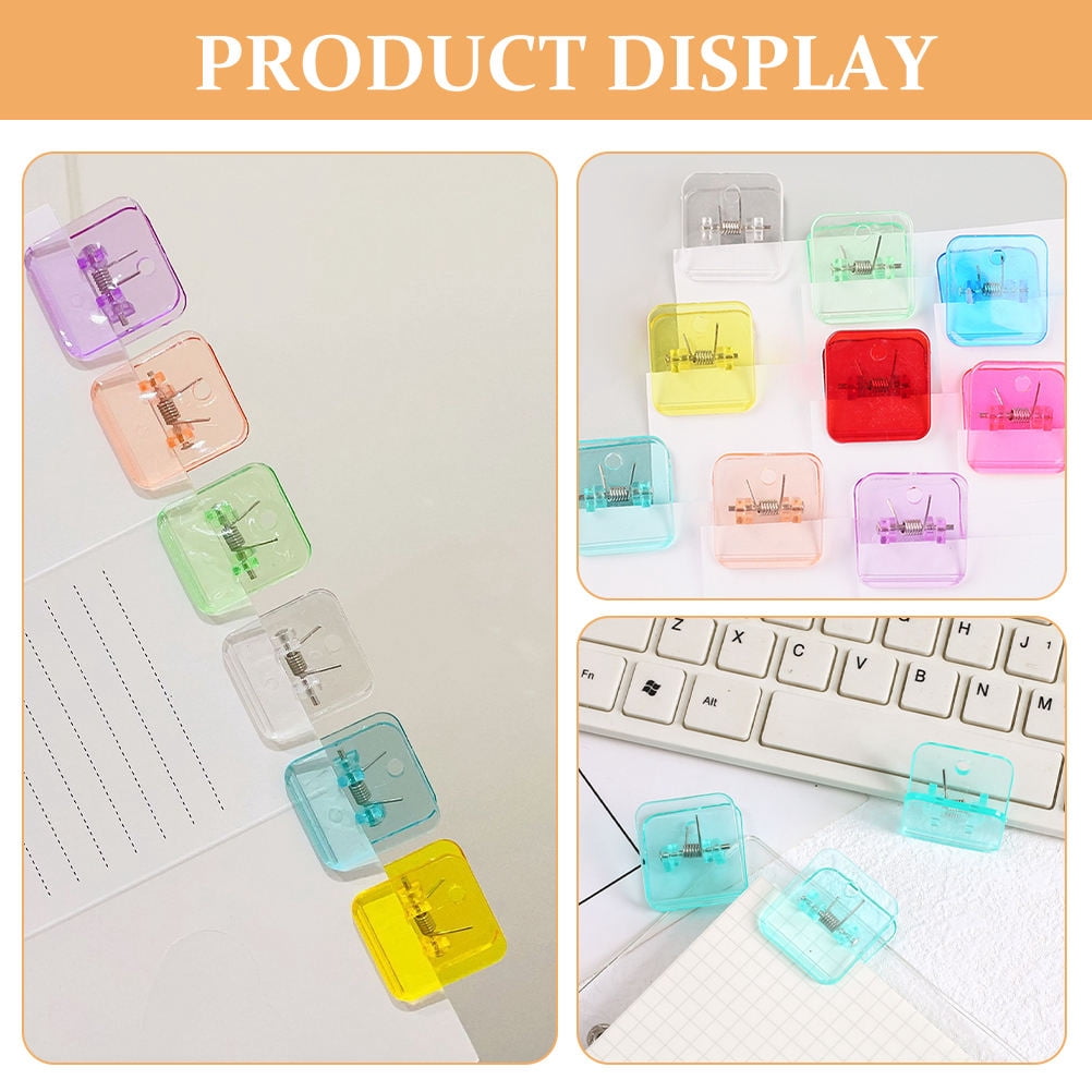 FRCOLOR 100 pcs Office Clip Clips Office Supplies Binder Clips Medium Small Binder Clips Paper Clips Medium Binder Clips Multi-Function Picture Clamps Corner Paper Clips