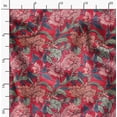 thumbnail image 2 of Soimoi Poly Taffeta Red Fabric By the Yard - 56 Inch Wide - Florals Print Fabric - Elegant and Timeless Patterns for Fashion and Home Decor Printed Fabric, 2 of 6