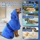 thumbnail image 3 of Albornoz para perros, toalla de secado rápido para ducha y baño de mascotas, albornoz con capucha para gatos y perros de todas las razas, buena absorción, L (azul), 3 of 5