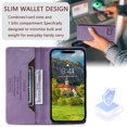 thumbnail image 6 of K-Lion for iPhone 7 / 8 / SE 2022 & 2020 Wallet Case, Luxury Business Style Card Holder Cash Slot Magnetic Closure Shockproof Protective Case Premium Leather RFID Blocking Full Phone Cover ,Purple, 6 of 7