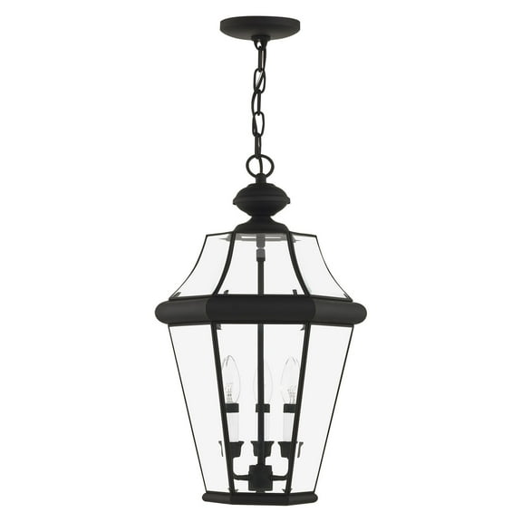 Livex Lighting Georgetown 3 Light Black Outdoor Lantern