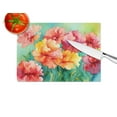 thumbnail image 4 of Ohio Scarlet Carnations in Watercolor Glass Cutting Board Large 12 in x 15 in, 4 of 5