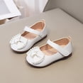 thumbnail image 2 of Staki Little Girl Mary Jane Shoes Toddler Girls Dress Shoes Loafers School Uniform Mary Jane Flats Thick Non-Slip Sole Casual Shoe(Beige,8 Toddler), 2 of 9