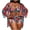 Red, variant on 3 Piece Swimsuits for Women Plus Size Outfits Boho Floral Tropical Bikini Short Sets Summer Beach Cover Ups Blue