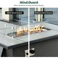 thumbnail image 2 of Ovios 23.1"x 7.3"x 5.5" Fire Pit Glass Wind Guard for Patio Fire Table, 2 of 6