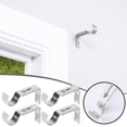 thumbnail image 1 of Hml Adjustable Curtain Rod Bracket Heavy Duty Curtain Rod Holders 4 Pack Curtain Rods Hooks Hangers For Wall Curtain Brackets Extender Fit For Drape Rods, 1 of 6