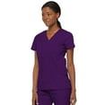 thumbnail image 7 of Dickies EDS Signature Women Scrubs Top, Mock Wrap, Plus Size, 85820, 2XL, Eggplant, 7 of 7