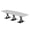 Black Cypress w/Matte Black Base no Electric, variant on 10' Modular Boat Shaped Conference Table With X Bases Power And Data