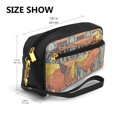 thumbnail image 3 of YFYANG Leather Portable Travel Small Makeup Bag, Multifunctional Storage Bag, Vintage Bird Decorative Art Pattern Cosmetic Bag, 3 of 4