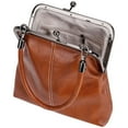 thumbnail image 2 of BadPiggies Retro PU Leather Handbags for Women, Kiss Lock Crossbody Tote Bag Stylish Shoulder Purses - Coffee, 2 of 9