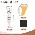 thumbnail image 2 of Uxcell Wood Repair Kit, 4 Pcs Touch Up Filler Wood with Scraper Sandpaper for Scratches Holes Crack Tables Desks Wooden Floors Repair Cover Ups, Pure White, 2 of 6