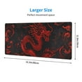 thumbnail image 3 of Xecao Red Dragon On Black for Mouse Pad - Waterproof Extended Contour Mouse Mat, Large Gaming Mousepad Laptop Keyboard Mat with Non-Slip Rubber Base, 3 of 8