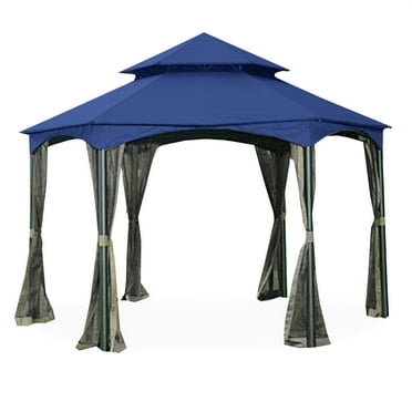 Garden Winds Replacement Canopy Top Cover for the Southbay Hexagon Gazebo - True Navy