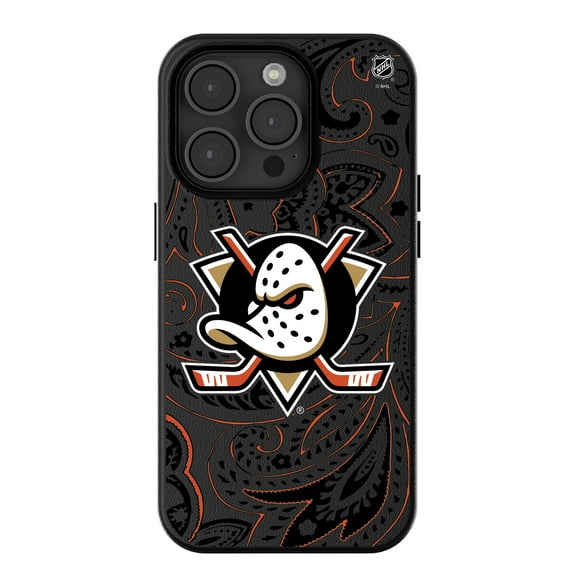 Keyscaper Black Anaheim Ducks Paisley iPhone Magnetic Bump Case