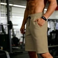 thumbnail image 4 of EOYWHK Khaki Shorts Men with Pockets Elastic Waist Drawstring Mens Khaki Shorts Soft Lightweight Breathable for Running Jogging Outdoor Khaki, Size XL, 4 of 8