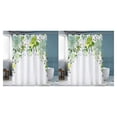 thumbnail image 4 of Wosthever Cortina de ducha de baño blanca que ahorra espacio, elegante y duradera, fácil de limpiar, cortina de ducha impermeable para baño Type9 NO9, 4 of 6