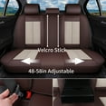 thumbnail image 3 of Coverado Car Seat Covers Full Set, Brown Breathable Fabric &Leather Front and Rear Car Seat Protectors, Universal Auto Cushions Compatible with Most Sedans SUV Pick-up Truck, 3 of 11