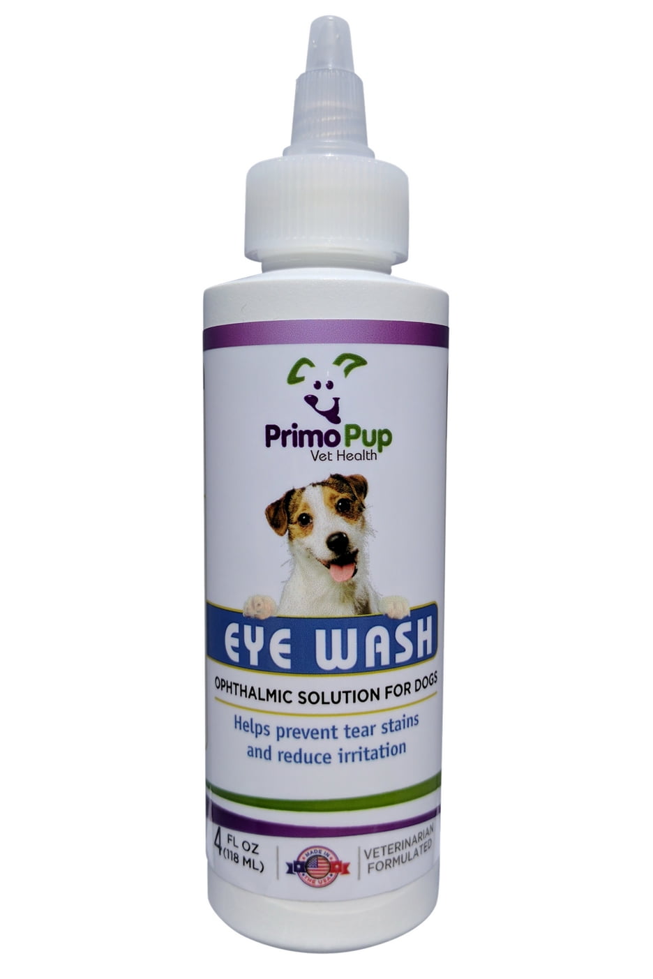 Eye Wash For Dogs Primo Pup Vet Health Removes Debris And Cleans Eyes Relieves Irritation Prevents Tear Stains 4 Fluid Ounces Walmart Com