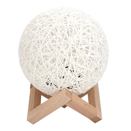 

USB Charging Sepak Takraw LED Light Ball Style Night Lamp for Home Room Bedroom White