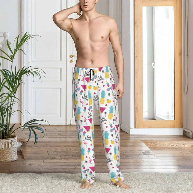 Pajama Pants Men Men s Pajama Bottoms Summer Bird Pineapple Pj Pants Pijamas Para Hombres Walmart