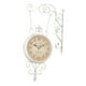 thumbnail image 4 of Reloj de pared de doble cara redondo decorativo con diseño de granja y pilas. Blanco, 4 of 9