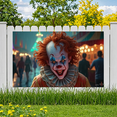 thumbnail image 1 of Creepy Design Halloween Clown Carnival Banner for Halloween Decoration Spooky Event Party, 1 of 5